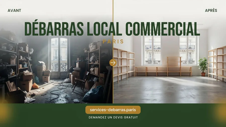 débarras local commercial Paris