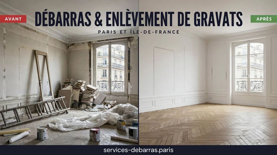Débarras enlèvement de gravats après travaux Paris